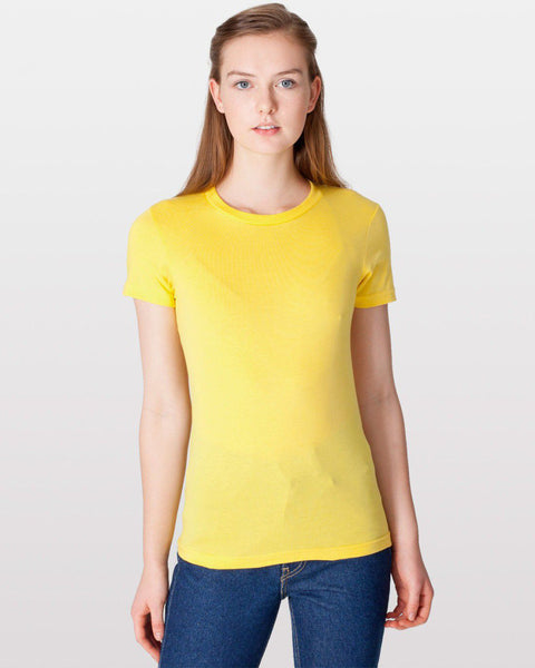 2102W American Apparel Women's Fine Jersey Tee