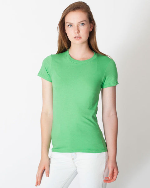 2102W American Apparel Women's Fine Jersey Tee