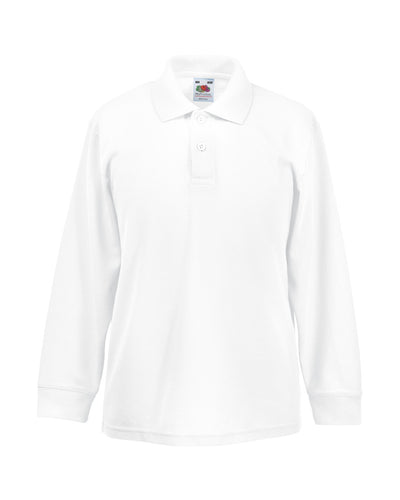 63201 Fruit Of The Loom Children's Long Sleeve 65/35 Polo