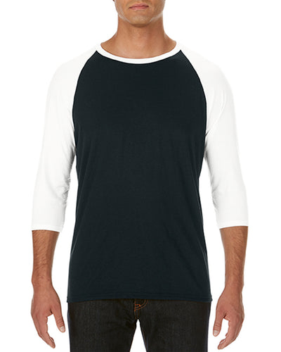 6755 Anvil Men's Tri-Blend 3/4 Sleeve Raglan Tee