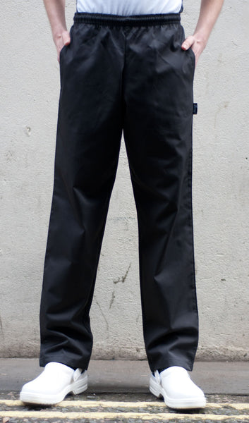 Dennys Black Elasticated Trouser