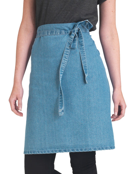 DP103B1 Dennys Washed Denim Contrast Waist Apron