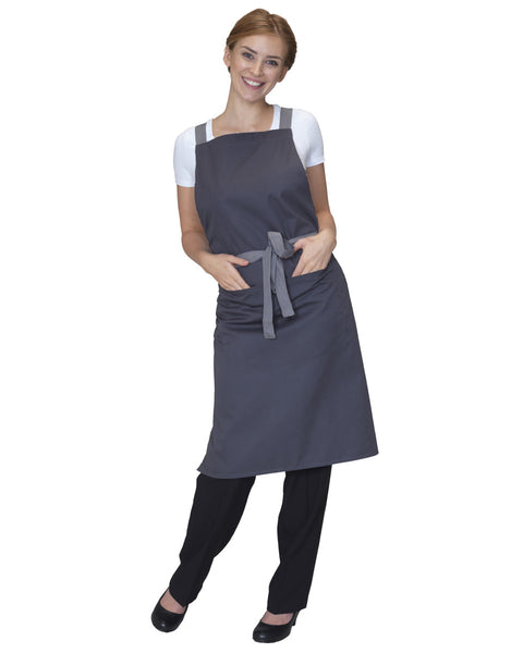 DP130 Dennys Cross Back Bib Apron