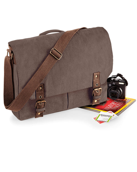 QD625 Quadra Vintage Canvas Satchel Messenger