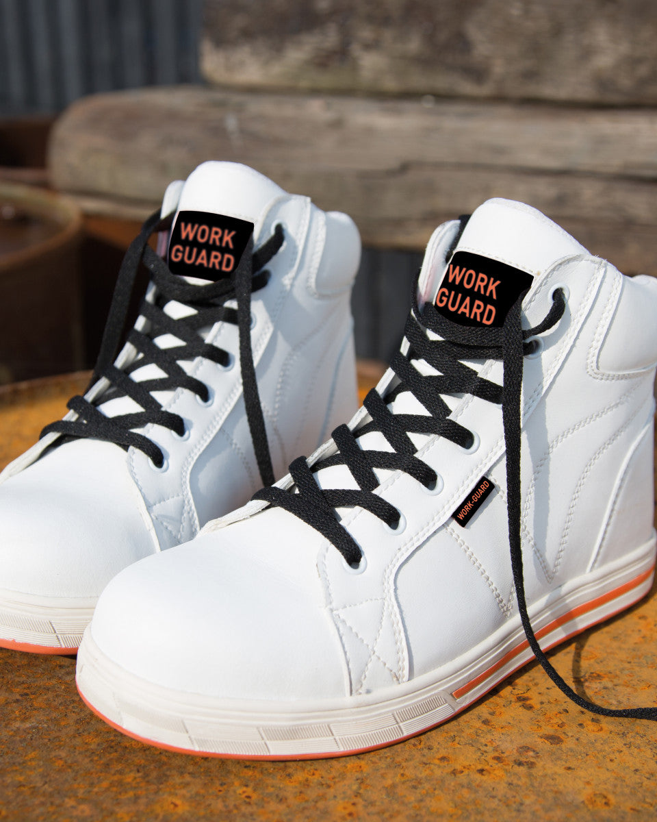 White soled work boots hotsell