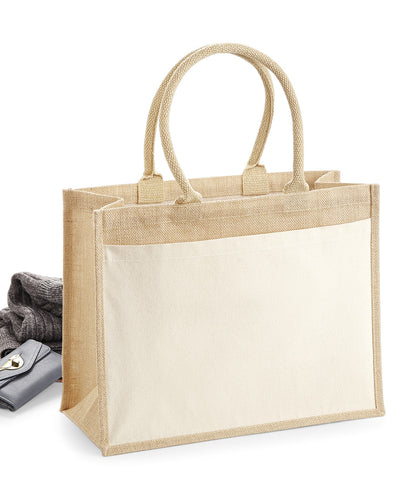 W427 Westford Mill Cotton Pocket Jute Shopper