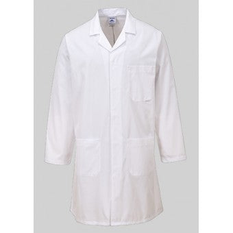 RB White Lab coat 2852 with Embroidery Logo to LHFB