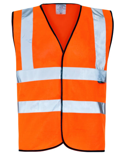 Alpine Foods - VISITOR C2 Orange Hi Vis Vest with Large Black Print