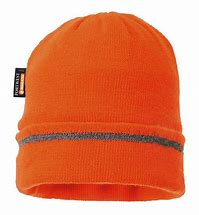 NHD - B023 Orange Beanie with Embroidery Logo