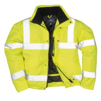 NPS  Hi Vis Yellow Bomber Jacket With Logo To Rear