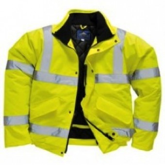 Sewell Hi-Viz Yellow Bomber Jacket With Rear Heat Seal Logo