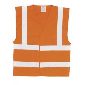 NHD - Orange Hi Vis vest with embroidery logo to LHFB