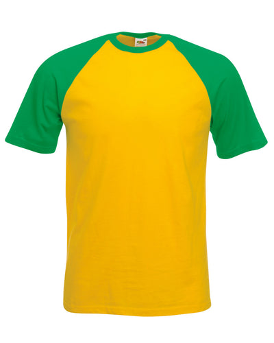 61026 Fruit Of The Loom Men's Valueweight Short Sleeve Baseball T-Shirt