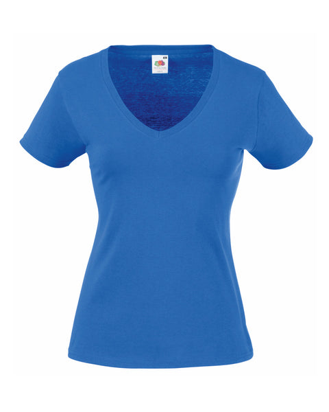 61398 Fruit Of The Loom Lady-Fit Valueweight V-Neck T-Shirt