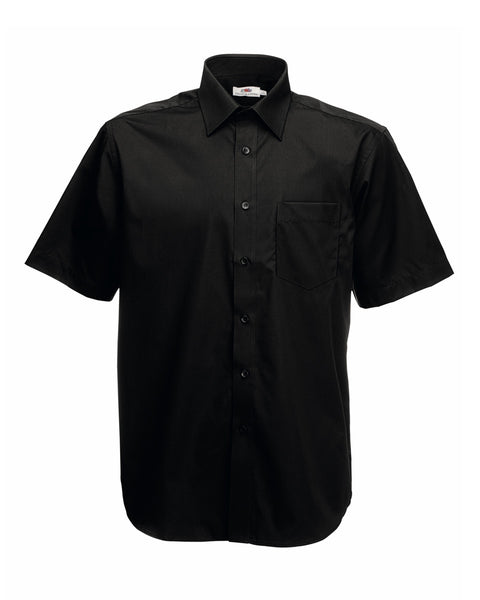 65116 Fruit Of The Loom Men's Short Sleeve Poplin Shirt