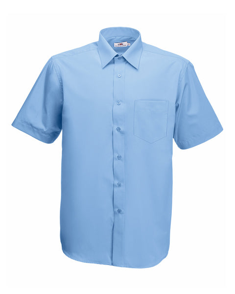 65116 Fruit Of The Loom Men's Short Sleeve Poplin Shirt