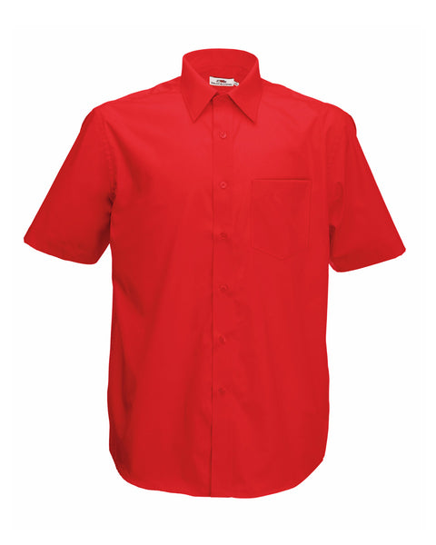 65116 Fruit Of The Loom Men's Short Sleeve Poplin Shirt