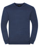710M Russell Collection Men's V-Neck Knitted Pullover