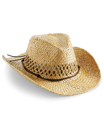 B735 Beechfield  Straw Cowboy Hat