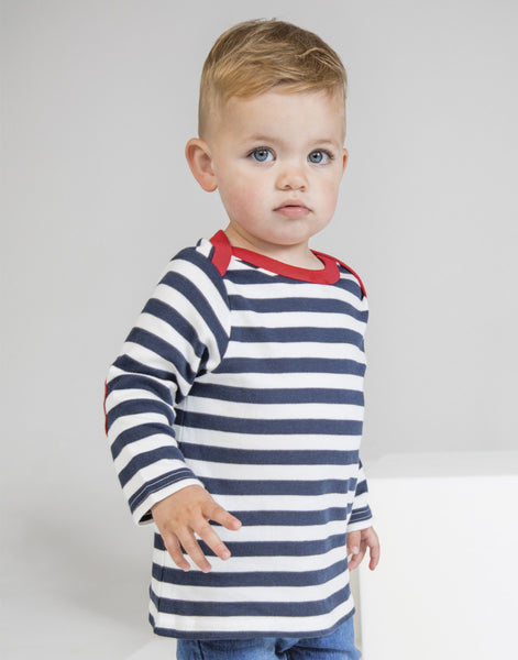 BZ38 Babybugz Stripy Long Sleeve T-Shirt