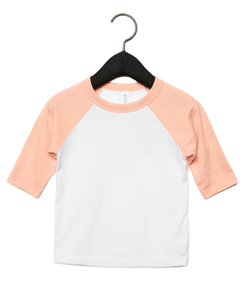 CA3200T Bella Toddler 3/4 Sleeve Baseball Tee