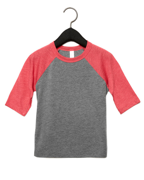 CA3200T Bella Toddler 3/4 Sleeve Baseball Tee