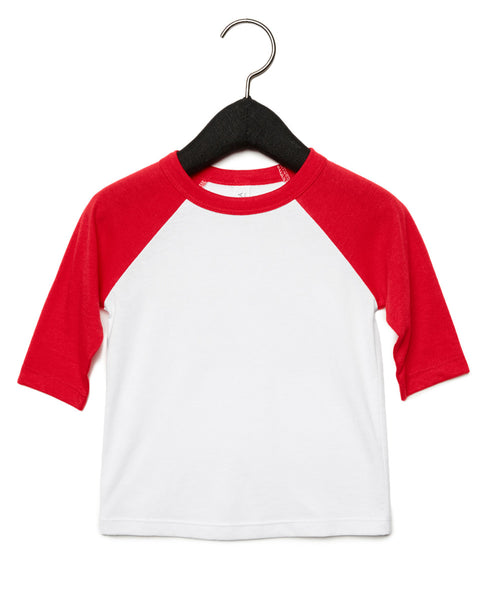 CA3200T Bella Toddler 3/4 Sleeve Baseball Tee