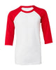 CA3200Y Bella Youth 3/4 Sleeve Baseball Tee