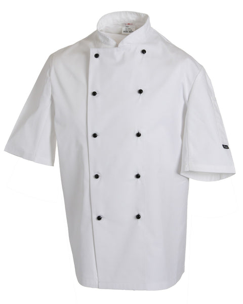 DD20S Dennys Removable Stud Lightweight Short Sleeve Chef's Jacket