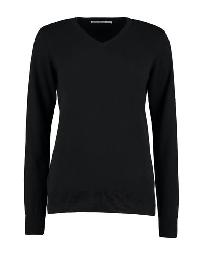 KK353 Kustom Kit Ladies' Arundel Long Sleeve V-Neck Sweater