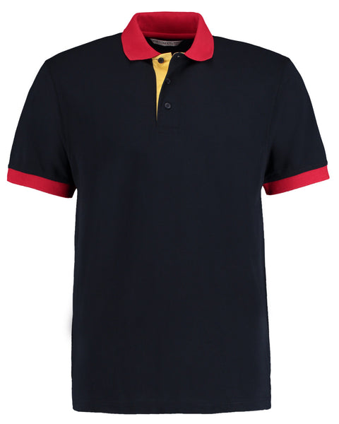 KK404 Kustom Kit Contrast Collar and Placket Polo