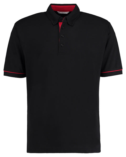 KK449 Kustom Kit Men's Button Down Collar Contrast Polo Shirt