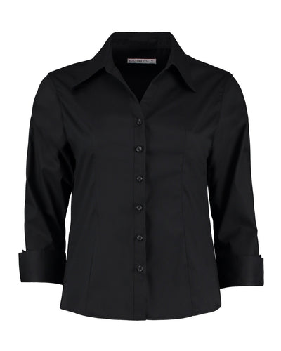 KK710 Kustom Kit Ladies' 3/4 Sleeve Corporate Oxford Shirt