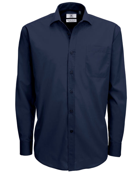 SMP61 B&C Men's Smart Long Sleeve Poplin Shirt