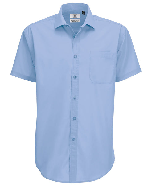 SMP62 B&C Men's Smart Short Sleeve Poplin Shirt