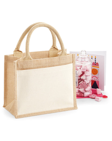 W425 Westford Mill Cotton Pocket Jute Gift Bag