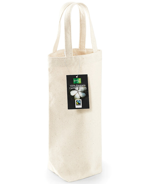 W620 Westford Mill Fairtrade Cotton Bottle Bag
