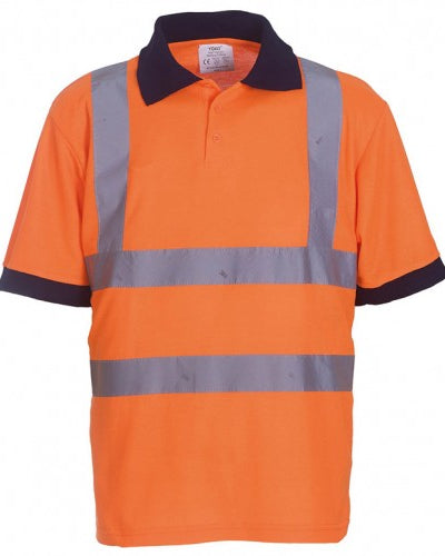 CM Clarkes Environmental Hi-Vis Orange Polo with Logo to LHFB
